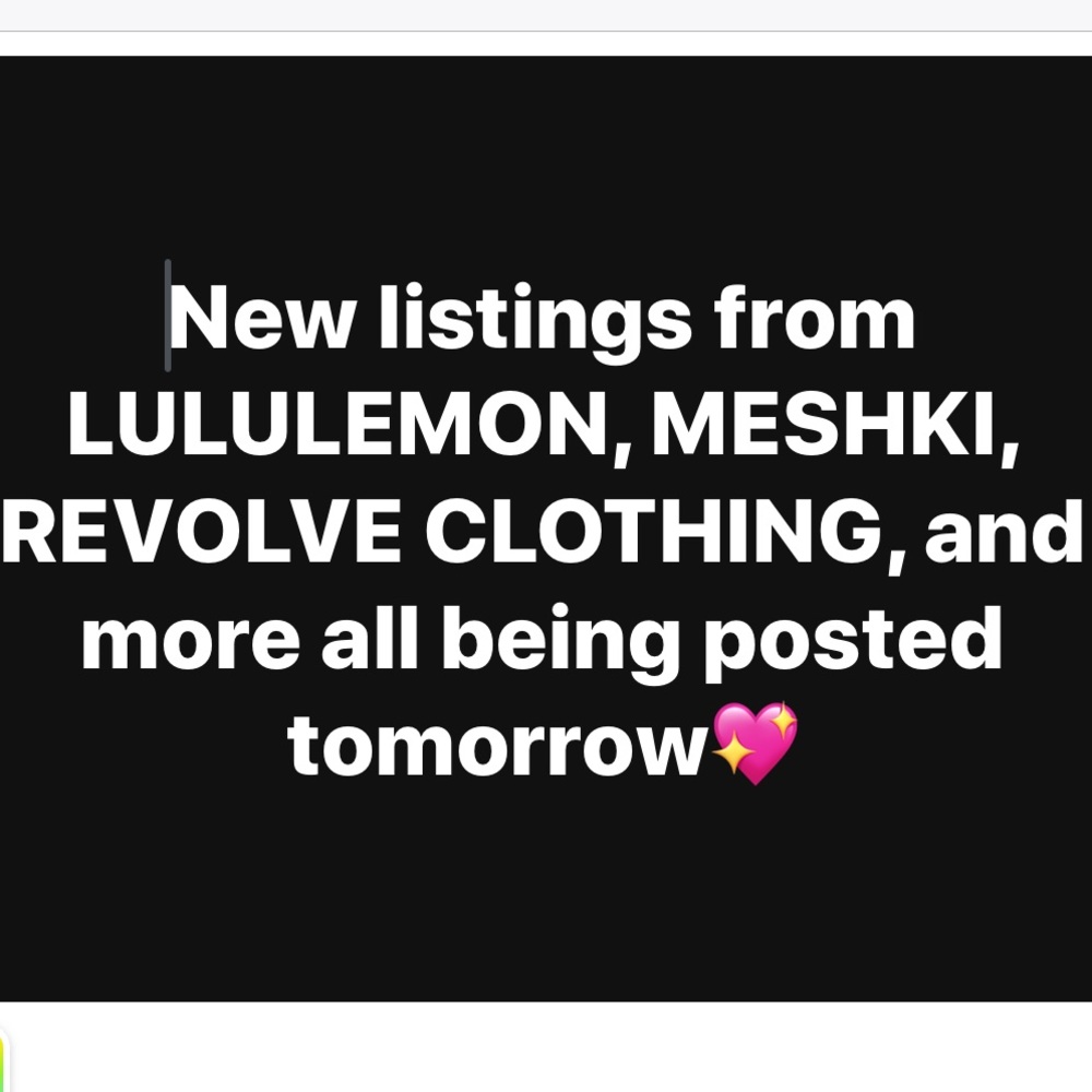 NEW LISTINGS TOMORROW
